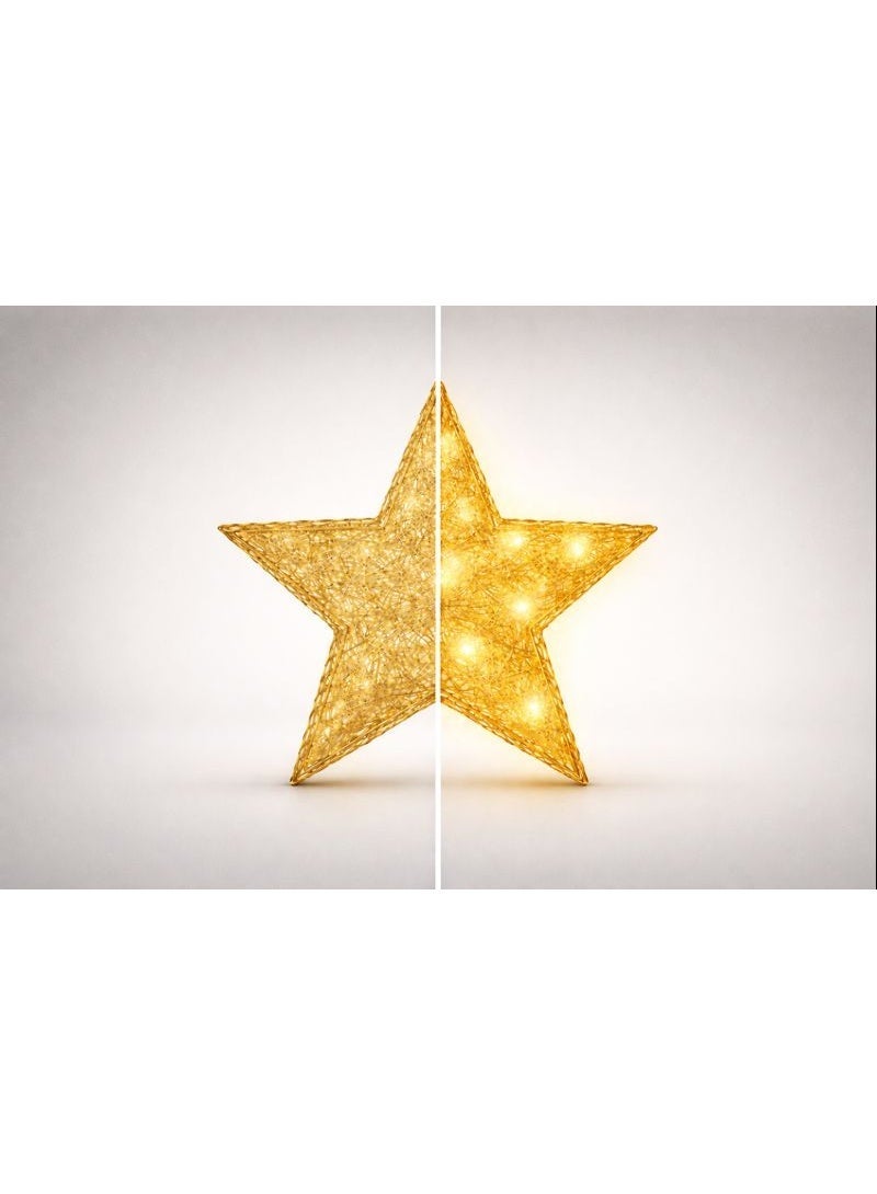 Home Care Star Lamp with Constant Warm Light, 30cm Hanging Decorative Light with 20 LEDs, Battery Operated - Image 4